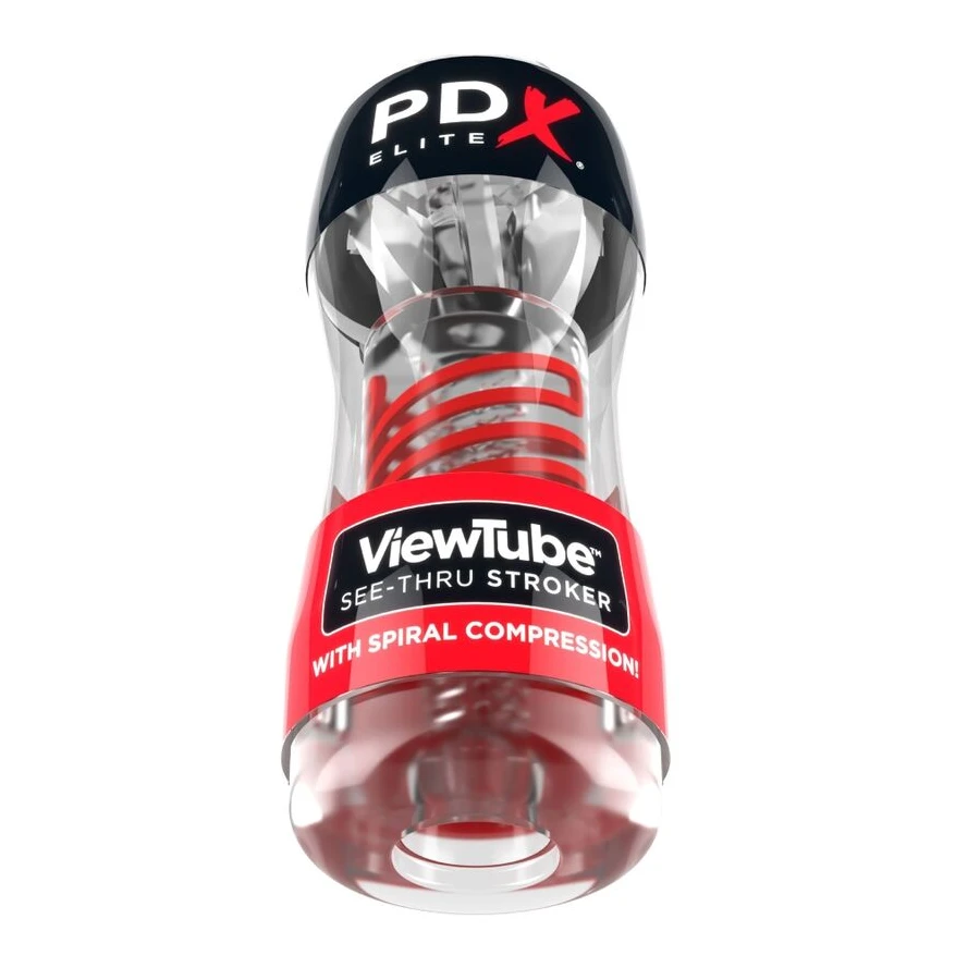 PDX ELITE - STROKER VIEWTUBE 2 COMPRESSIONE SPIRALE TRASPARENTE